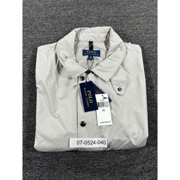 Polo Ralph Lauren Jacket Mens 2XL XXL Grey Windbreaker Khaki Bloomingdales $348 - Picture 13 of 14